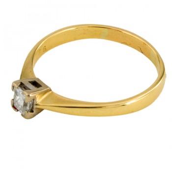 18ct gold Diamond 28pt Ring size P